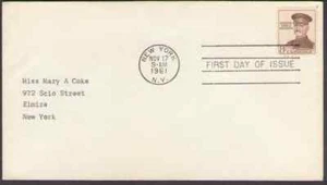 US. 1042A. 8c. John J. Pershing. FDC. 1961 - Picture 1 of 1
