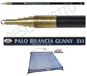 bilancia completa palo 4m + rete + aste da pesca bilancella mare bilancino porto - Foto 1 di 1