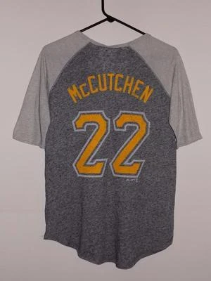 CAMISETA PIRATAS DE PITTSBURGH MAJESTUOSA MUJER ANDREW MCCUTCHEN RAGLÁN NUEVA CON ETIQUETAS Foto 1 de 4