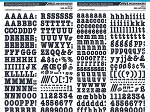 Letras de transferencia seca MECANORMA 265,60 CLN #955 MÁQUINA DE ESCRIBIR AMERICANA B. C. 15 mm - Imagen 1 de 2