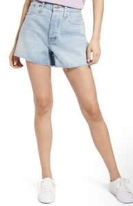 Madewell kurvige entspannte Denim-Shorts roher Saum MC986 Gr. 29 - Bild 1 von 12