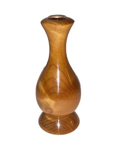 Myrtle Wood Bud Vase With Glass Liner Coos Bay Oregon JD Molitor 6” Tall - Picture 1 of 3