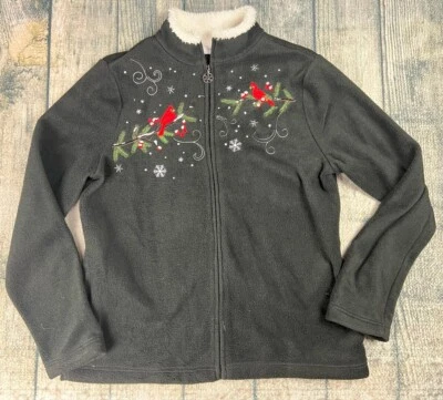 Breckenridge Sweater Womens Medium Zip Up Cardinals Winter - Image 1 of 4