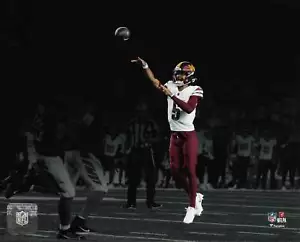 Jayden Daniels Blackout Action Washington Commanders 8" x 10" Football Photo - Picture 1 of 1