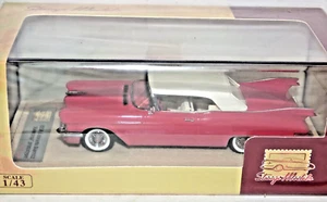 Sello escala 1/43 1958 Cadillac Eldorado Biarritz Raindrop prototipo rojo cerrado - Imagen 1 de 1