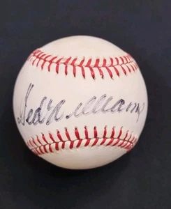 TED WILLIAMS SIGNED MACPHAIL AMERICAN LEAGUE BASEBALL BOSTON RED SOX - Picture 1 of 5