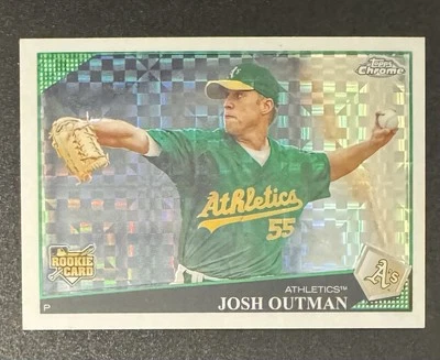 Josh Outman 2009 Topps Chrome ROOKIE Xfractor #172 - Oakland Athletics - Image 1 of 2