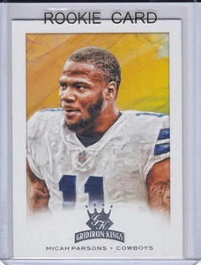 MICAH PARSONS ROOKIE CARD 2021 Gridiron Kings Football DALLAS COWBOYS PACKERS RC - Picture 1 of 2