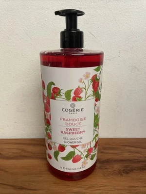 COGERIE PARIS Sweet Raspberry Liquid Soap Hand & Body Shower - 1L Pump Bottle - Image 1 of 2
