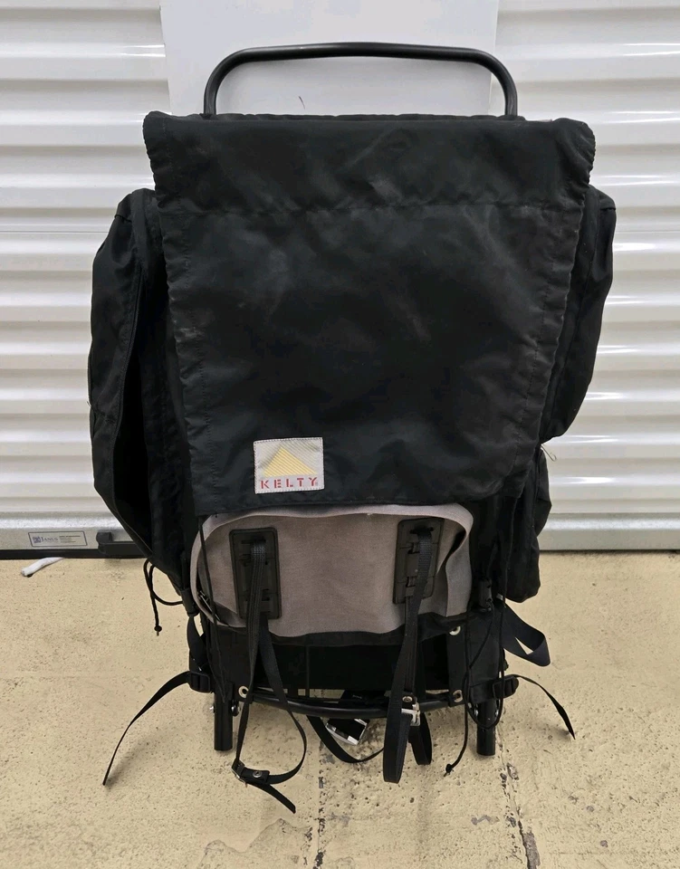 Mochila de Colección Kelty Super Tioga Marco de Aluminio Senderismo Caza Negra Talla Grande  Foto 1 de 4