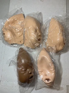 (5) NEW! Laerdal Replacement Baby Anne CPR Manikin Replacement Rubber Face Skin - Picture 1 of 4