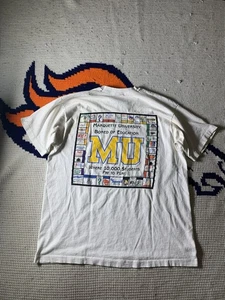 Vintage 90s Marquette Warriors Golden Eagles Monopoly Graphic Shirt Size XL!!!!! - Picture 1 of 11
