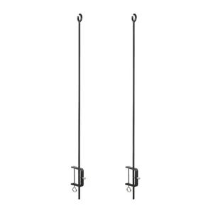 101 1008 O Hook String Lights Railing Pole Black - Picture 1 of 3