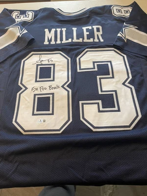 CAMISETA Cowboys Anthony Miller #83 FIRMADA PERSONALIZADA Home Naranja Inscrita en Beckett Foto 1 de 2