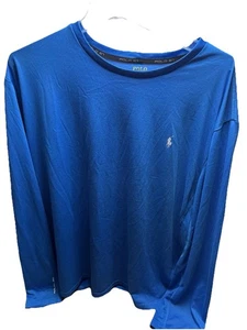 Polo Ralph Lauren Performance Shirt Herren Large Blau Crewneck Tech Tee Langarm - Bild 1 von 8