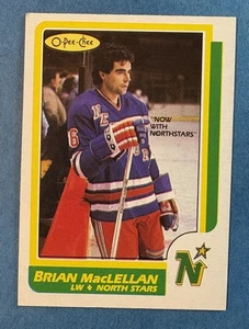 1986-87 O-Pee-Chee Vintage OPC #33 Brian MacLellan Minnesota North Stars NHL - Picture 1 of 2