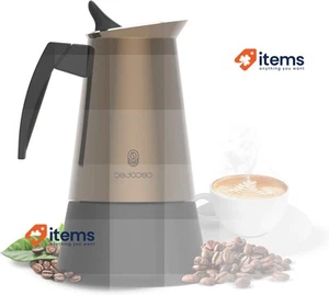 Cafetière italienne Cecotec Piccolina 400 Gold, capacité 200 ml pour 4 tasses - Photo 1/2