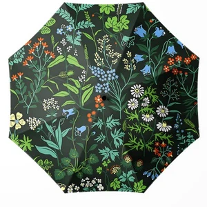 Green Plant Pattern Umbrella, Small Travel Compact Automatic Folding Umbrella... - Bild 1 von 7