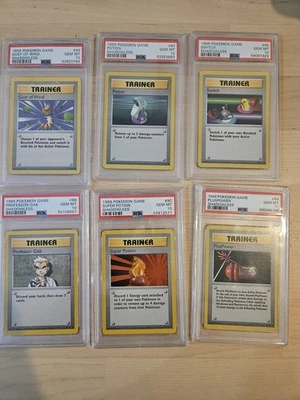 PSA 10 Trainers X 6 Shadowless Base Set -- Pokemon Cards - Image 1 of 2