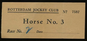 SS Rotterdam Jockey Club Horse Race Receipt/Ticket - Holland America Line - Picture 1 of 1