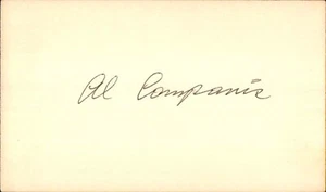 Al Campanis Signed 3x5 Index Card D98 Brooklyn Dodgers Auto 1st Greek MLB Player - Picture 1 of 1