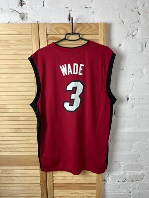 CAMISETA DE BALONCESTO NBA MIAMI HEAT #3 DWYANE WADE ROJA 2011 PARA HOMBRE talla L Foto 1 de 4