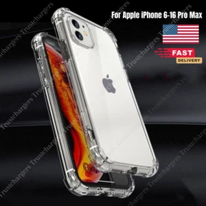 Bumper Cover Non-Yellowing Clear Case For iPhone 16 15 14 13 12 11 Pro Max 8 7 6 - Picture 1 of 13