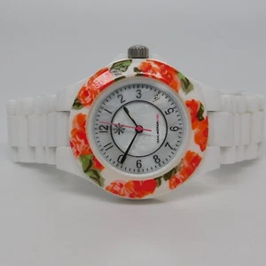 ISAAC MIZRAHI LIVE! IMZ352 Ceramic Quartz Women's Watch Sz. 6 1/4" New Battery - Picture 1 of 10