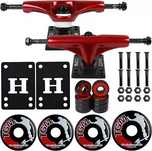 CAMION SKATEBOARD ROSSO, ruote, AMP ABEC 5 cuscinetti - Foto 1 di 6