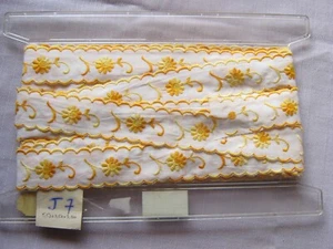 GALON ANCIEN 3 morceaux COTON BRODE - larg 3,5 cm - Photo 1/3