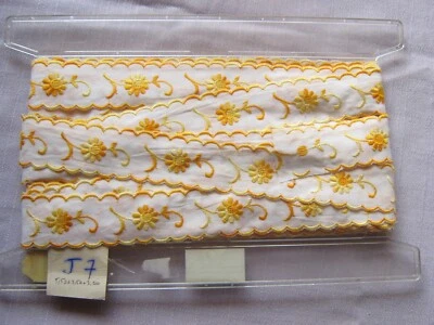 GALON ANCIEN 3 morceaux COTON BRODE - larg 3,5 cm - Photo 1/3