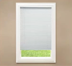 GII Deluxe Sundown Cordless Room Darkening 1" Vinyl Mini Blind Alabaster 39"x64" - Picture 1 of 1