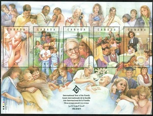 Canada sc#1523 U.N. International Year of the Family, Souvenir-Sheet, Mint-NH - Picture 1 of 8