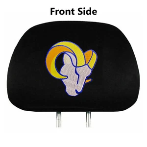 NEW LA Rams NFL Football Head Rest Covers Pair Embroidered - Picture 1 of 2