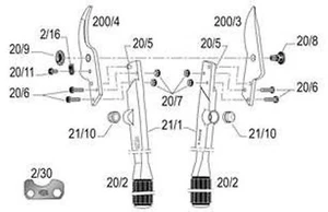 Hebel komplett für Felco 21 - Bild 1 von 1