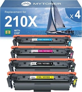 Toner Cartridge for HP 210X 210A 210 4Pck High Yield Color Pro MFP 4301fdw/fdn 4 - Zdjęcie 1 z 9