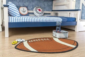 Kids Sports Football Small Shape Area Rug - 715 - Picture 1 of 9