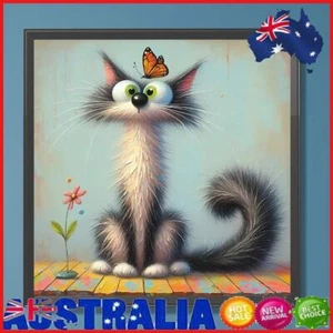 5D DIY Full Round Drill Diamond Painting Cat Kit Home Decor Art Craft40x40cm - Picture 1 of 12