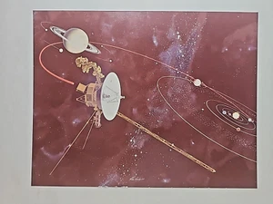 Artists Concept Color Photo Voyager Spacecraft Saturn Solar System JPL JRR1 - Picture 1 of 5