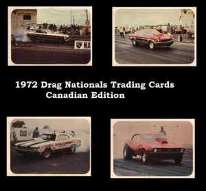 1972 Fleer AHRA Drag Nationals Canadian Issue Trading Cards Singles - Picture 1 of 107