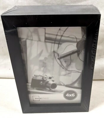 Marco de fotos de galería delgado Mainstays 4x6 paquete de 4 NEGRO montaje en pared o estante NUEVO Foto 1 de 4