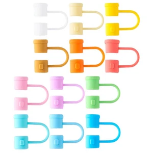 12 Pcs Strohkerbenkappe Silikon -Strohstopper Strohspitzenkappen - Zdjęcie 1 z 12