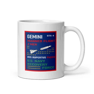 USS Rupertus NASA Space Program Gemini 6 US Navy Recovery Force weiß glänzend Tasse - Bild 1 von 3