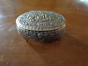 Silver Jewelry Box Vintage - Small - Excellent Condition - Picture 1 of 4