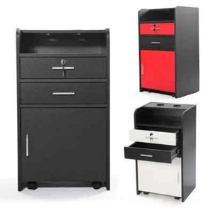 Salon Storage Cabinet,Beauty Barber Salon Hair Styling Station with Dryer Holder - Picture 1 of 3