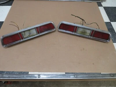 1967 67 Chevrolet Impala Biscayne Taillight Housings Rh & Lh ~ Pair - Image 1 of 4
