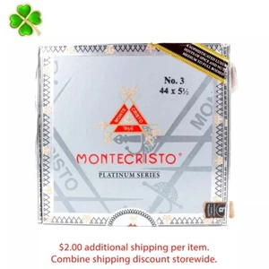 Montecristo Platinum Serie Nº 3 cajas de cigarros vacías 6,5"" x 6" x 2,5" - Imagen 1 de 12