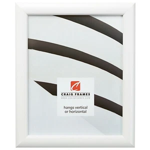 Craig Frames Bullnose, cornice bianca lucida larga 1 pollice - Foto 1 di 8