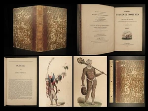 1843 1ed World Customs OCEANIA Tonga Malaysia Zealand Pacific Island Ethnography - Picture 1 of 24