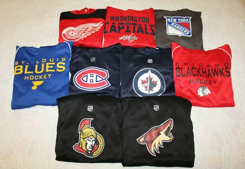NWT Boys NHL L/S Performance Hoody Sweatshirt Multiple Styles, Teams & Sizes! Cover